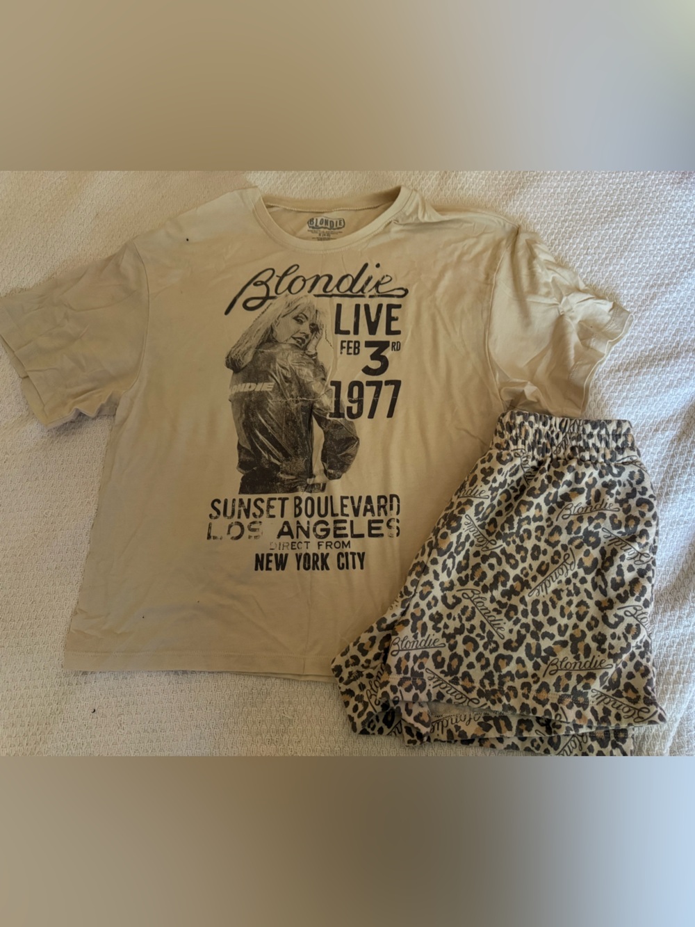 Blondie Live 1977 Pajamas NWOT